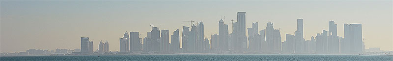 Sicht auf die Westbay Doha (Katar)